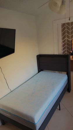 Twin Bed Frame with Mattress