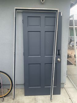 36 in solid maple exterior door