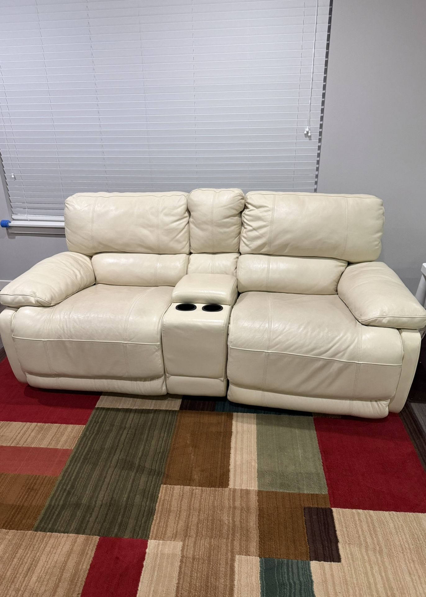 Leather Reclining Loveseat