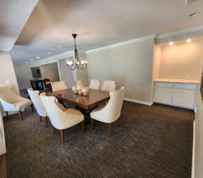 Large dining room table three leafs