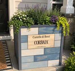 Wine Crate Panel Planter