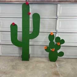 Wooden Cutout Cactus Party - Yard Decoration 