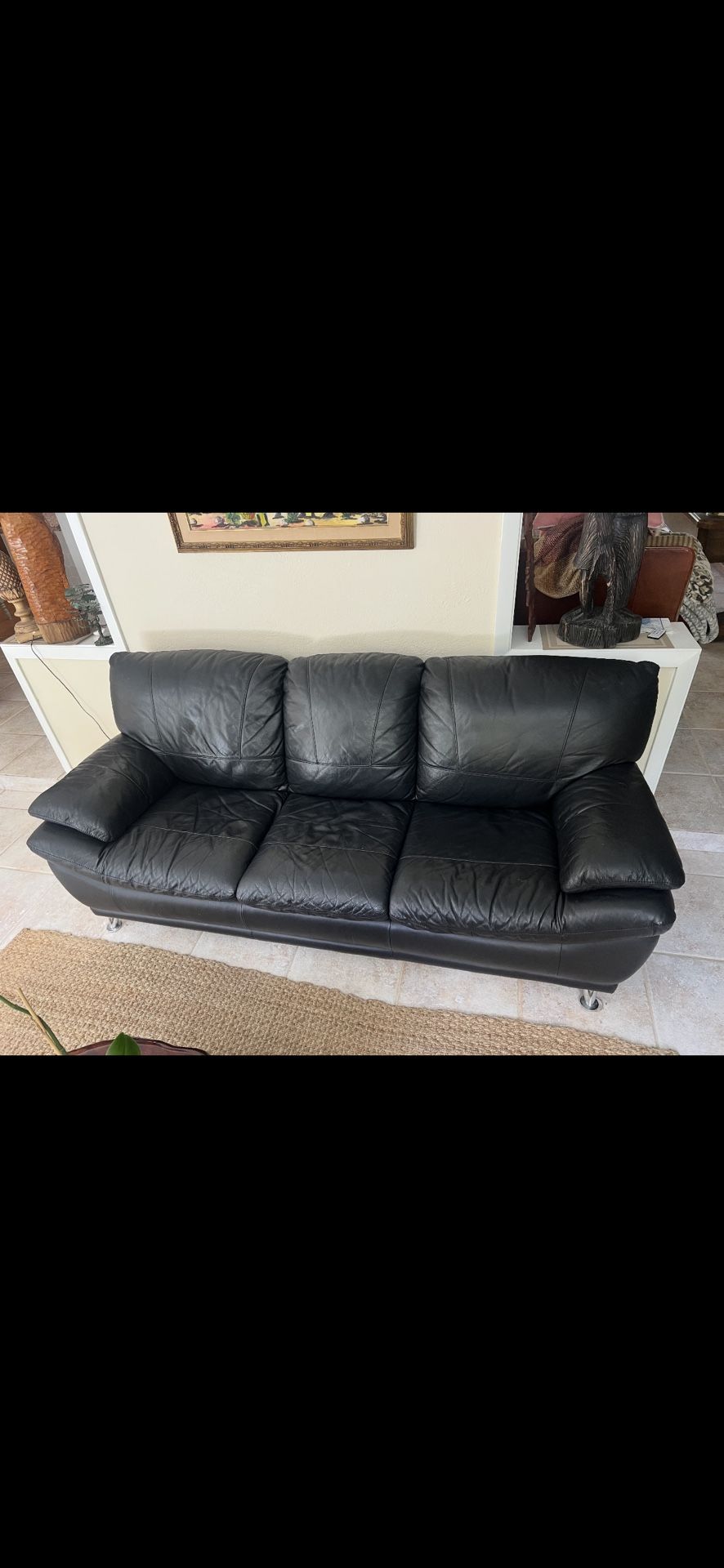 Black Leather Couch