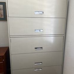Hon 5-Drawer File Cabinet, Light Beige