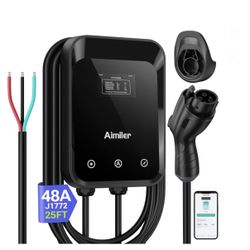 Level 2 EV Charger 48 Amp, Hardwired, 25 Foot Cable, J1772, 220V-240V, Ford, GM, Audi, Kia, Honda, Kia, Hyundai, Gmc, Chevrolet Bolt, VW ID 4, Hummer