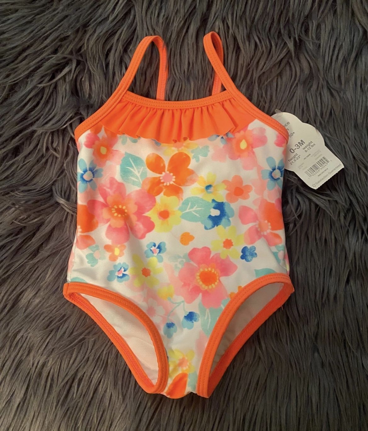 0-3 Month Ruffled One Piece Swimsuit