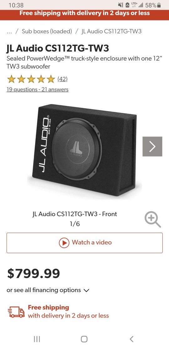 Jl Audio Sub/amp