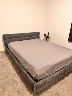 Queen bed frame with drawers
