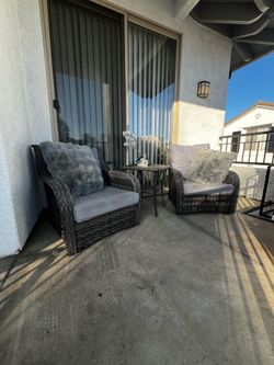Patio chairs and table