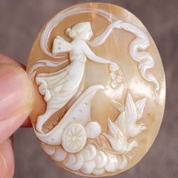 antique carved shell cameo