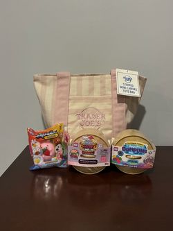 Trader Joe’s Mini Tote Bag, Squishy Dumplings & Taba Squeez
