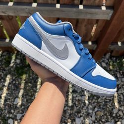 Jordan 1 Low True Blue (Size 5Y, 5.5Y, 6.5Y, 7Y, 9.5, 11)