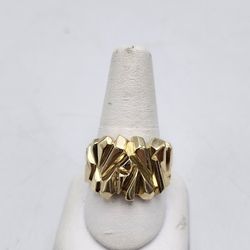 14kt 11G Yellow Gold Nugget Ring Size 11