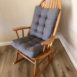 real wood oak rocking chair 