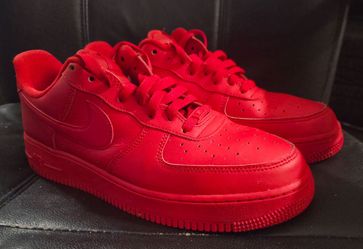 Nike Air Force 1 Low Triple Red Sneakers size 10.5