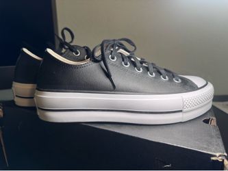 Converse black leather