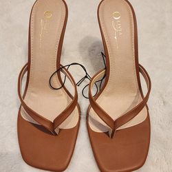 Tan Kitten Heels 