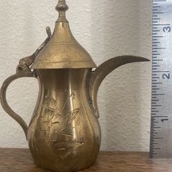 Small Brass Dallah 4” 