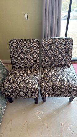 Pair of Patterned Accent Chairs