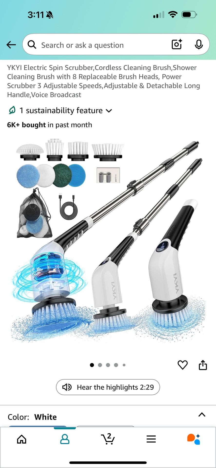 Electric Spin scrubber