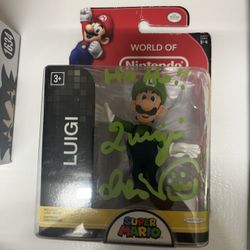 Luigi Figure (Super Mario World) - Signed Charles Martinet 