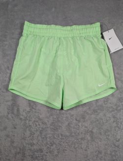 Nike Girls' Dri-FIT One High-Waisted Woven Training Shorts Green Size XL NWT