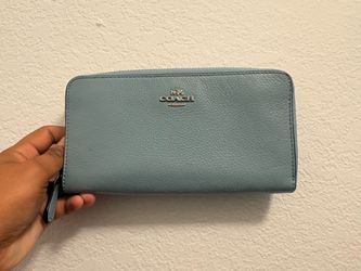 Coach Leather Zip-Around Wallet