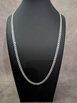 Sterling Silver 24" Cuban Chain 