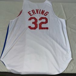 Julius Irving New York Nets MITCHELL NESS 1975-76 JERSEY men 56 Euc Sewn White
