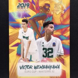 Victor Wembanyama Rookie Lightning 2018-19 Nanterre 92 Euro Cup Basketball Card