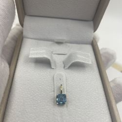 1.36ct Asscher Lab Diamond Pendant IGI Certified 14k Yellow Gold