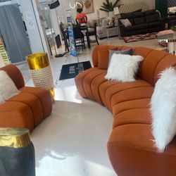 4PC Curved Modular Sectional- 3 Colors Available 