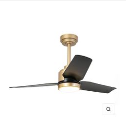 Vaczon 42” Gold 3-Blade Modern Ceiling Fan with LED Light & Remote – VZA01A116GD