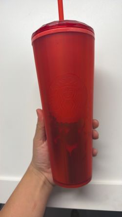 Red dome Starbucks tumbler