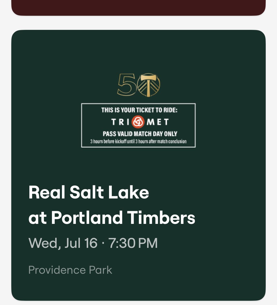 Timbers Versus Real Salt Lake, Wednesday, July 16, 7:30 Pm