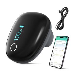 Ring Pulse Oximeter Fingertip | Continuous Oxygen Monitor Fingertip with Alarm O2 Continuous Pulse Oximeter Finger | Rechargeable Overnight Oximeter w
