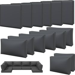 12 Gray Patio Cushion Covers