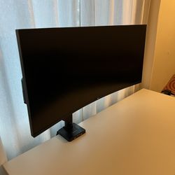 LG 34” Ultrawide Curved Monitor with Vivo Adjustable Tension Arm