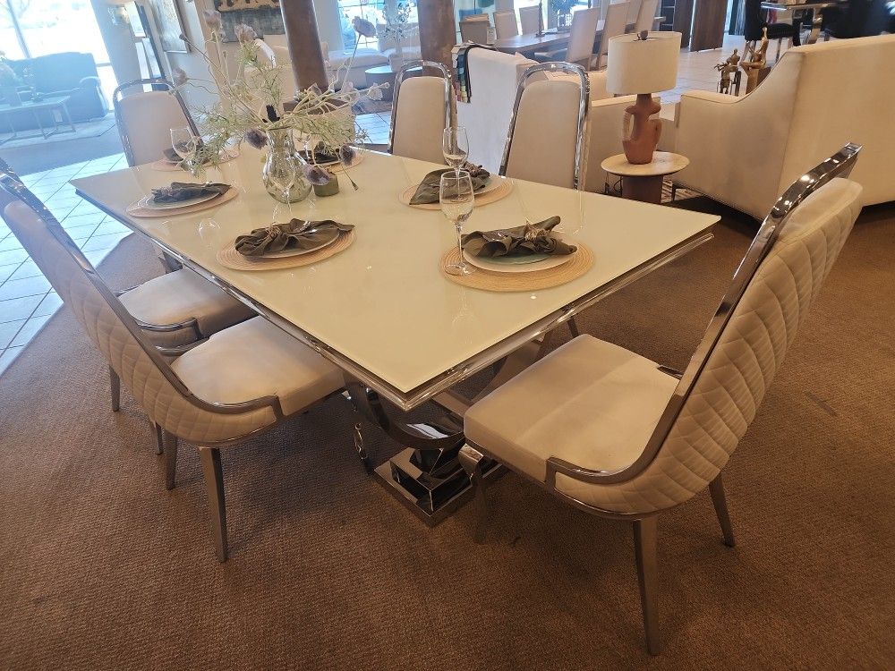 White Dining Table And Chairs