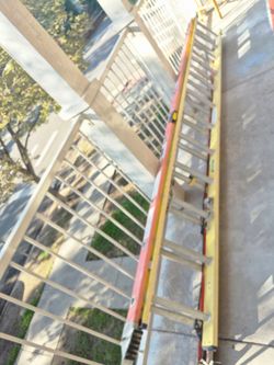 24 ft. Glidesafe Fiberglass Extension Ladder (23 ft. Reach Height) with 300 lb. Load Capacity Type IA Duty Rating