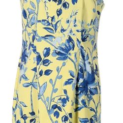 Alyx Yellow Floral Sheath Sleeveless Dress