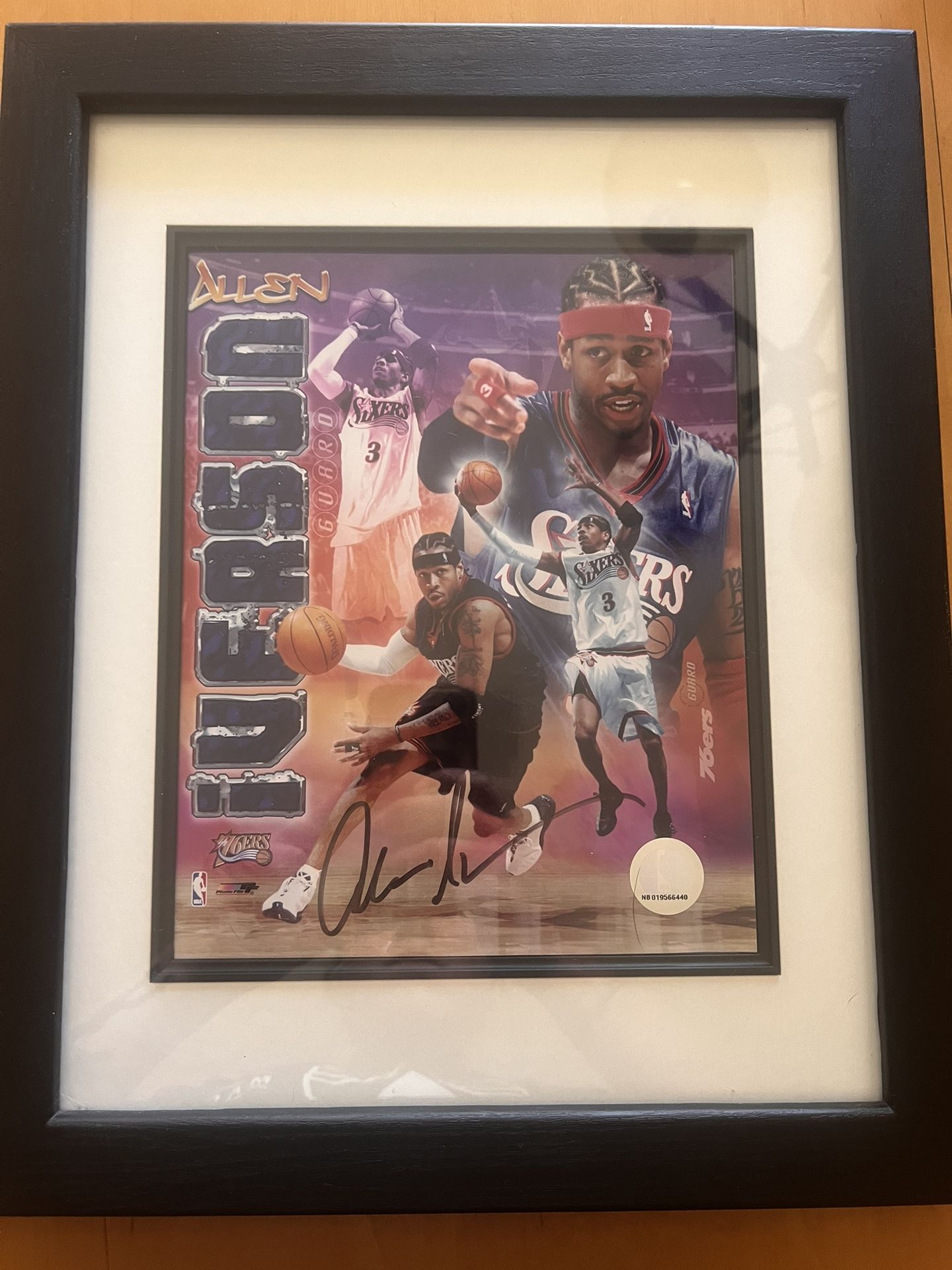 Framed Autographed Allen Iverson Picture 