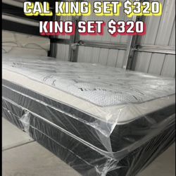 King Size Pillow Top Mattress With Box Spring Included 