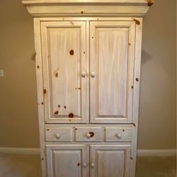 Lane Solid Wood Armoire / Entertainment Center – Dry Bar, Storage Cabinet – Designer Potential