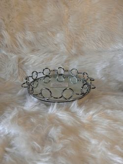Stainless Steel Round Mirror Tray 