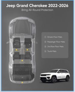 3W All Weather Floor Mats for  Jeep Grand Cherokee WL/4xe 2022-2026 (Not L/WK)