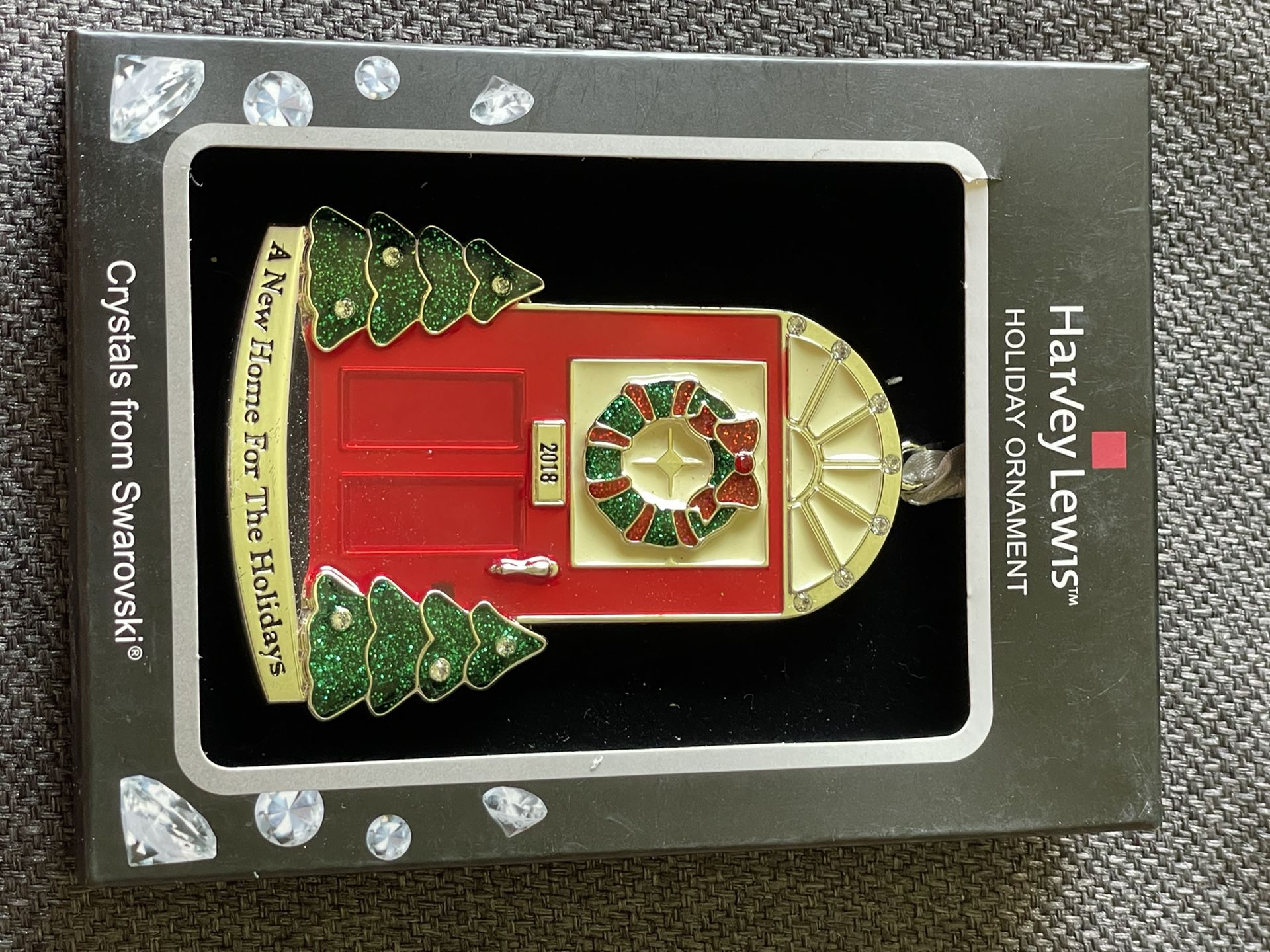 2018 Harvey Lewis Holiday Ornament- Red Door- New Home Ornament