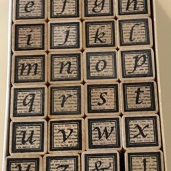 Rubber Stamp Alphabet Set