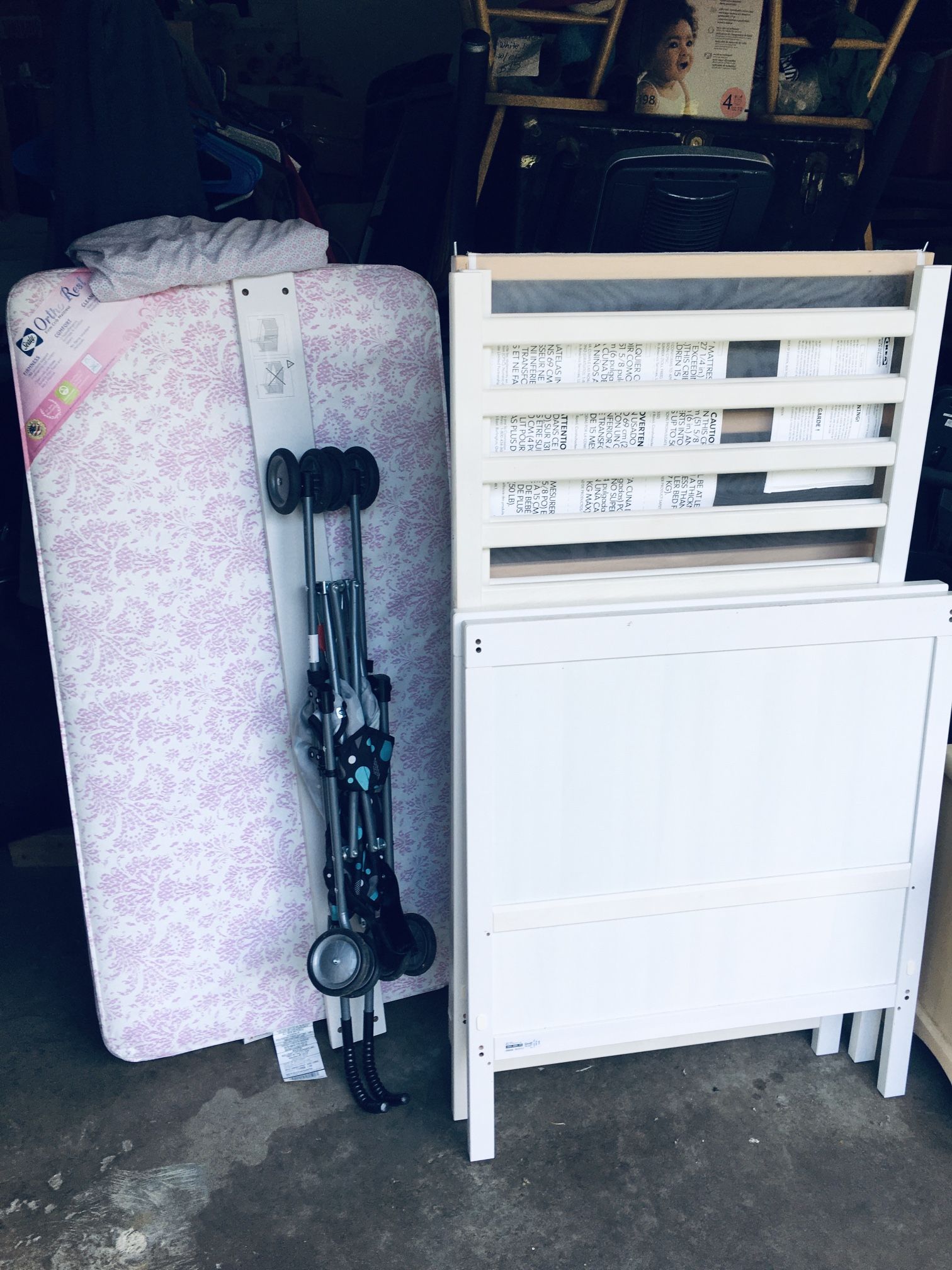 Large Crib, Stroller