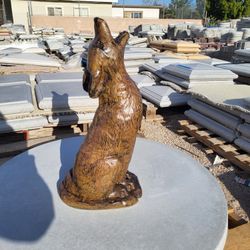 CEMENT WOLF STATUE (22" INCH TALL) $65